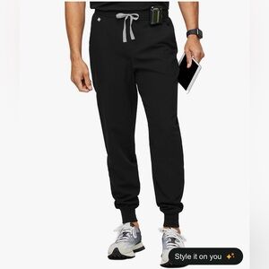 Figs Tansen Men’s Jogger Scrub Pants Black Size Large